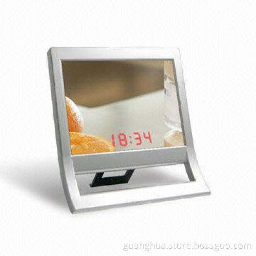 Mirror Alarm Clock with 3 x AAA Batteries and Shake Function, LED Displays Time